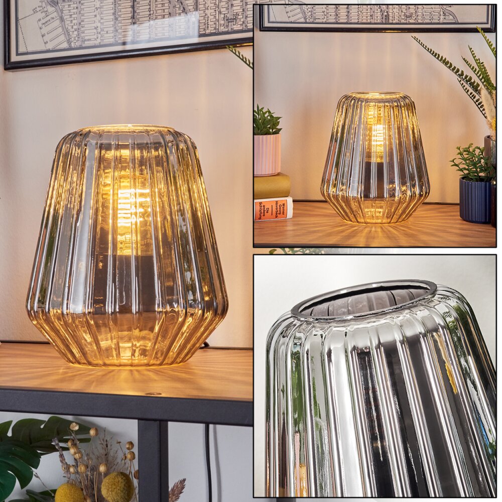 Telhais Lampa stołowa, Lampa do czytania Chrom, W kolorze dymu, Czarny, 1-punktowy main product photo
