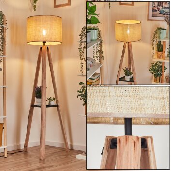 Sabadim lampa stojąca kolory naturalne, czarny, 1-punktowy