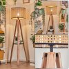 Ramila lampa stojąca naturalny, czarny, 1-punktowy
