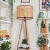 Ramila lampa stojąca naturalny, czarny, 1-punktowy
