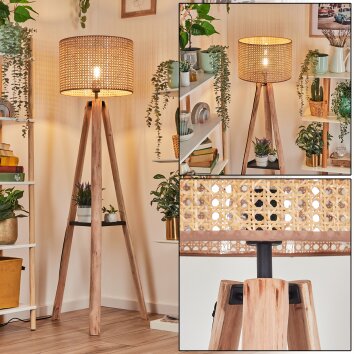 Barcos lampa stojąca kolory naturalne, czarny, 1-punktowy