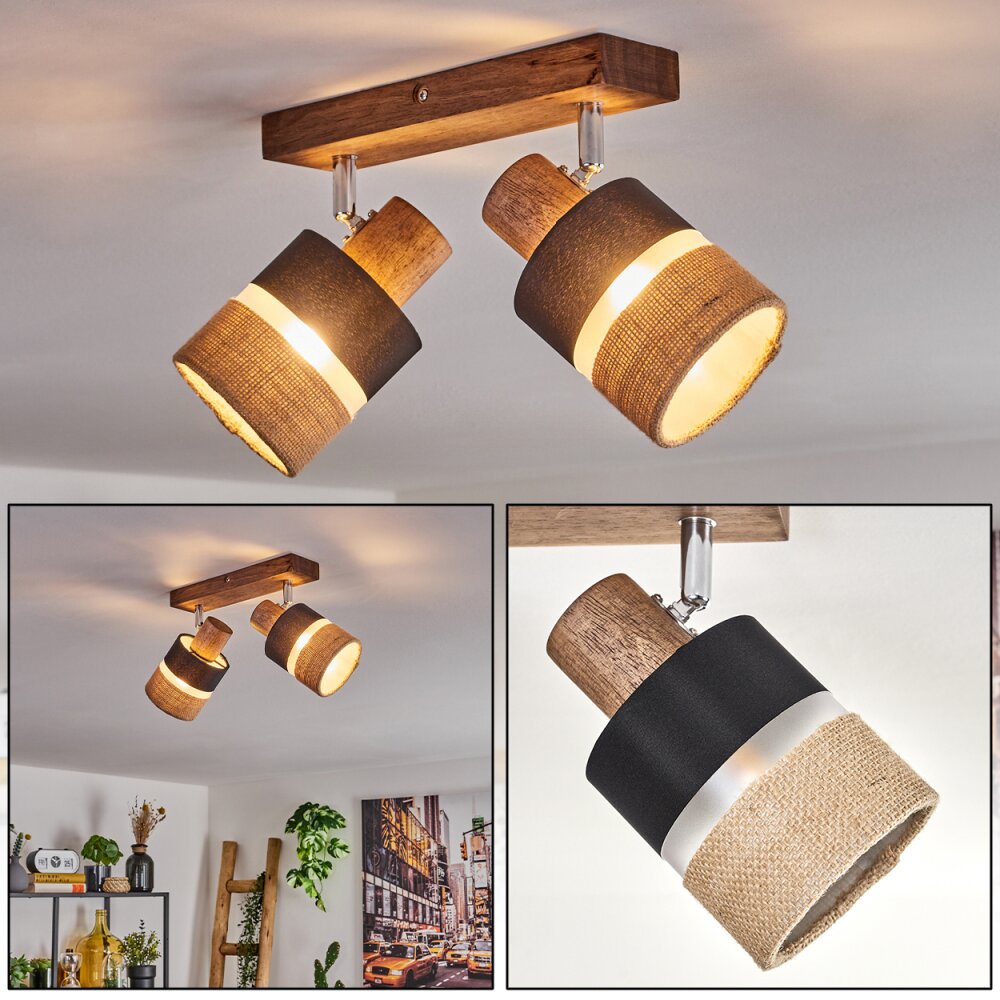 Fallhagen Lampa sufitowa Chrom, Ciemnobrązowy, 2-punktowe main product photo