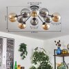 Gastor Lampa sufitowa 83 cm W kolorze bursztynu, Przydymiony, 10-punktowe