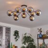 Gastor Lampa sufitowa 83 cm Chrom, Przydymiony, 10-punktowe