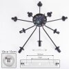 Gastor Lampa sufitowa 83 cm Chrom, Przydymiony, 10-punktowe