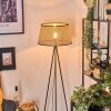 Ramila lampa stojąca naturalny, czarny, 1-punktowy