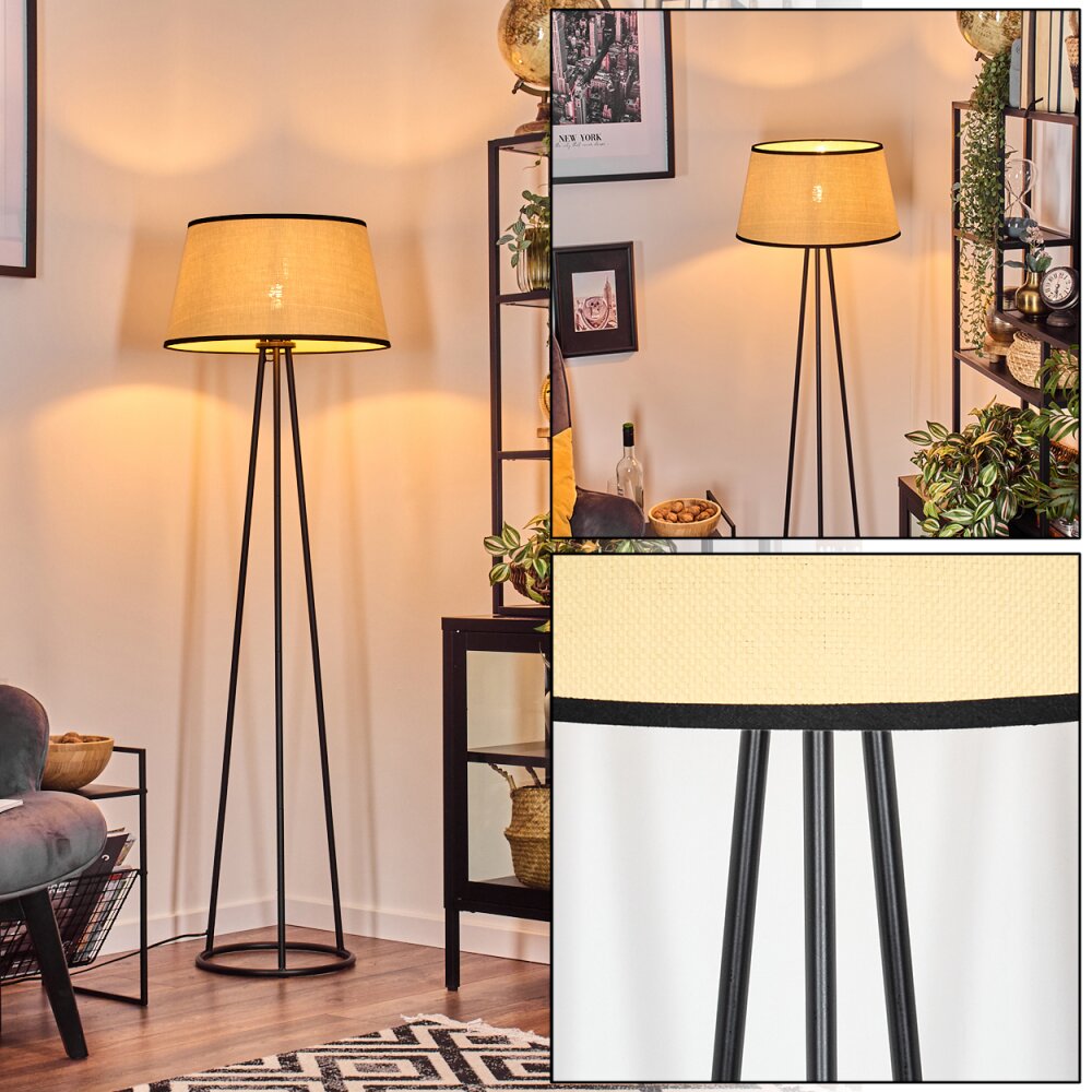 Chellas Lampa stojąca beige, Czarny, 1-punktowy main product photo