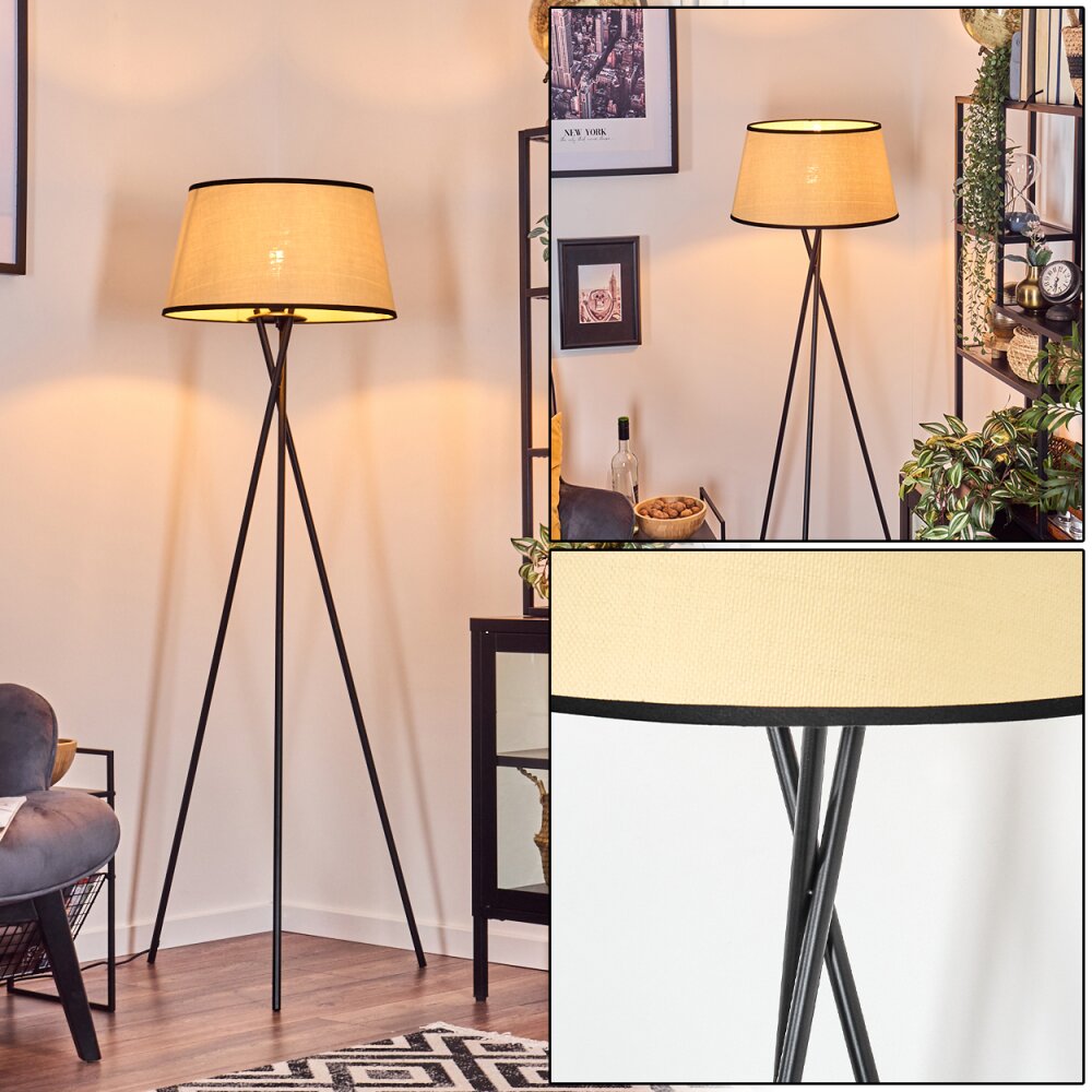 Chellas Lampa stojąca beige, Czarny, 1-punktowy main product photo