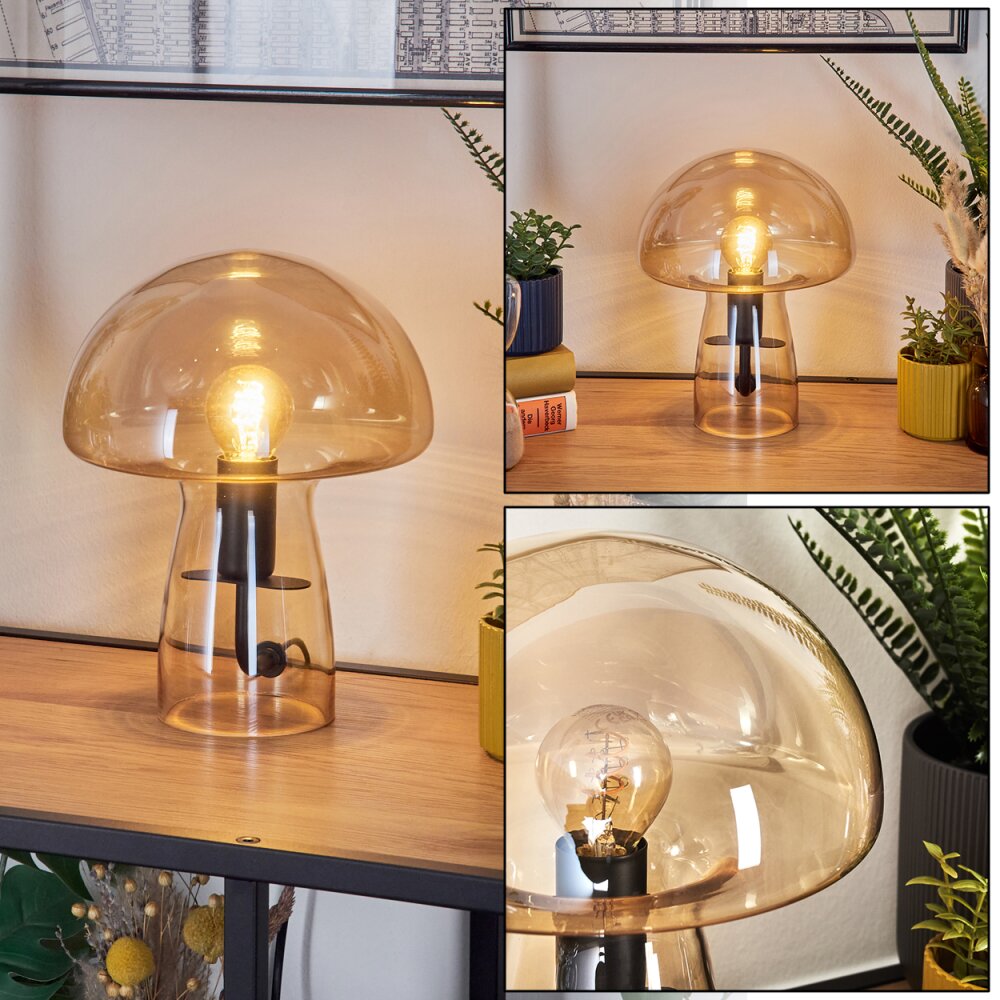 W kształcie grzyba Almagre Lampa stołowa Czarny, 1-punktowy main product photo