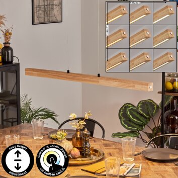 Carbellino lampa wisząca LED kolory naturalne, czarny, 1-punktowy