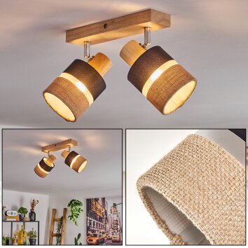 Fallhagen lampa sufitowa chrom, kolory naturalne, 2-punktowe