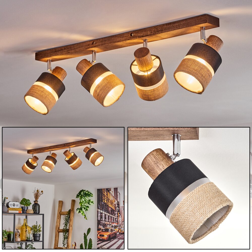 Fallhagen Lampa sufitowa Chrom, Ciemnobrązowy, 4-punktowe main product photo