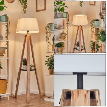 Bassagoda lampa stojąca kolory naturalne, czarny, 1-punktowy