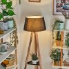 Bassagoda lampa stojąca kolory naturalne, czarny, 1-punktowy