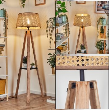 Ramila lampa stojąca kolory naturalne, czarny, 1-punktowy