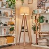 Bassagoda lampa stojąca kolory naturalne, czarny, 1-punktowy
