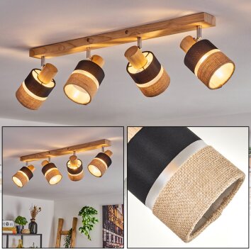 Fallhagen lampa sufitowa chrom, kolory naturalne, 4-punktowe