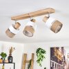 Fallhagen lampa sufitowa chrom, kolory naturalne, 3-punktowe