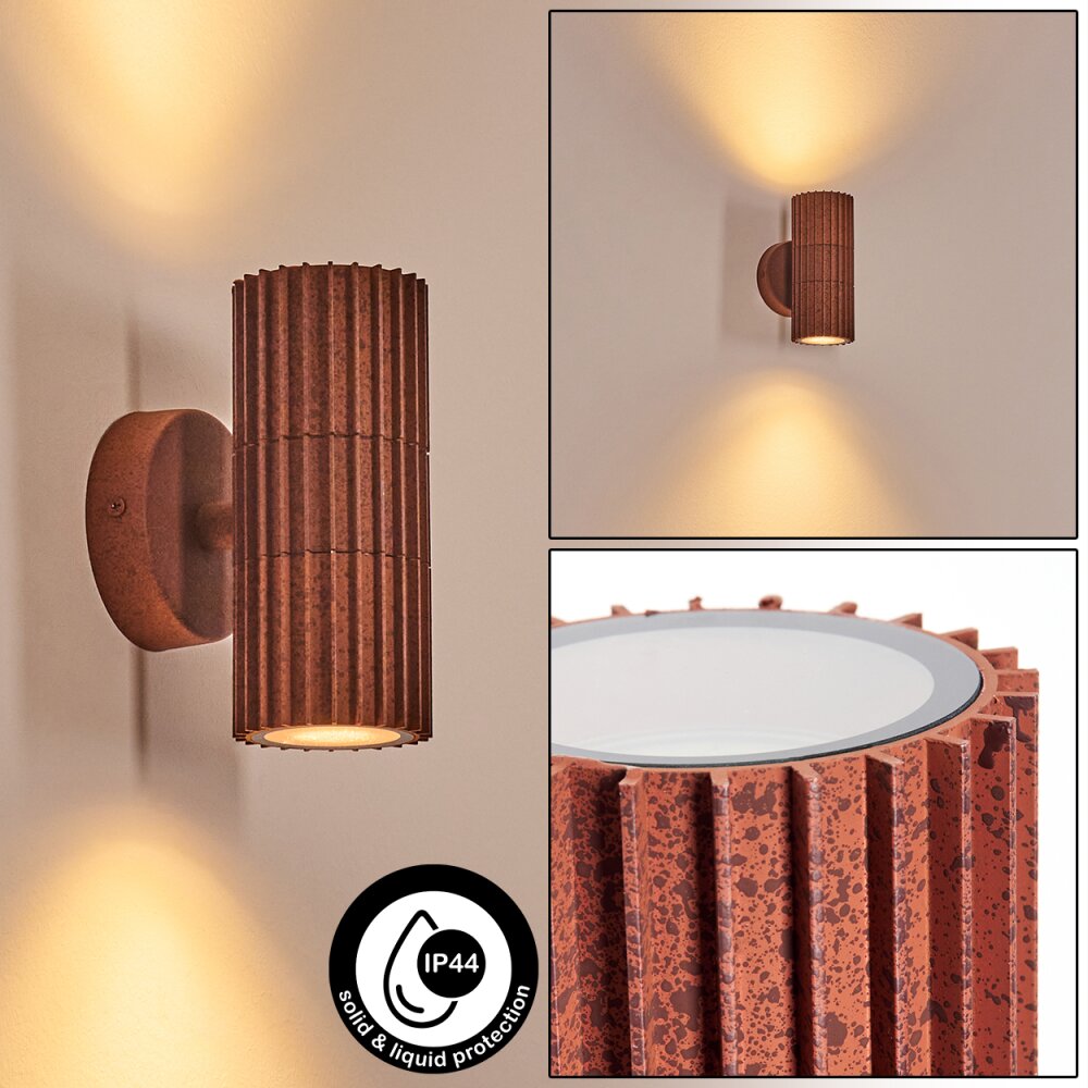 Cidral Zewnętrzny kinkiet, Oświetlenie Up & Down Rdzawy, 2-punktowe main product photo