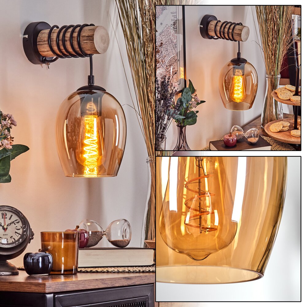 Vevino Kula świetlna, Lampa ścienna Ecru, Czarny, 1-punktowy main product photo