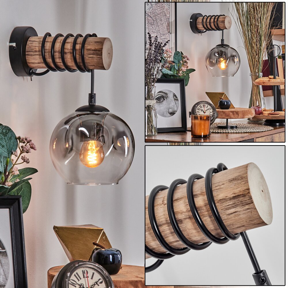 Ripoll Kula świetlna, Lampa ścienna Ecru, Czarny, 1-punktowy main product photo