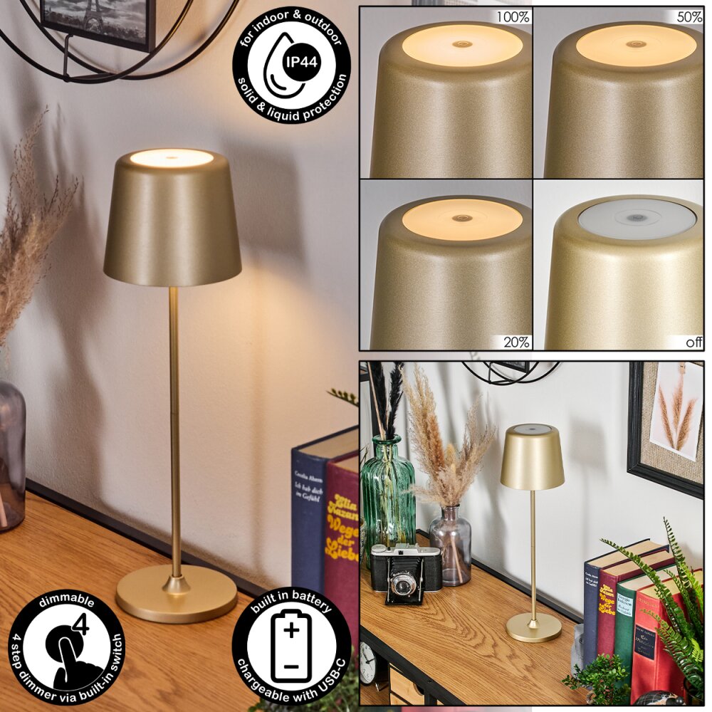 Belece Zewnętrzna lampa stołowa, Lampa stołowa LED Złoty, 1-punktowy main product photo