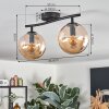 Gastor lampa sufitowa, kula świetlna bursztynowy, 2-punktowe