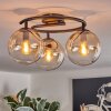 Gastor lampa sufitowa, kula świetlna bursztynowy, przezroczysty, 3-punktowe