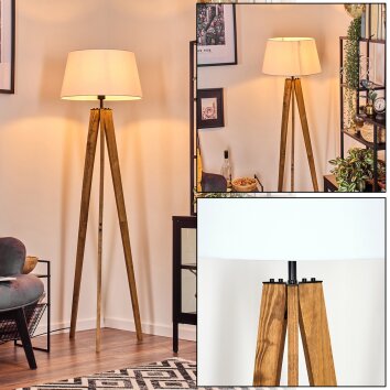 Bassagoda lampa stojąca kolory naturalne, czarny, 1-punktowy