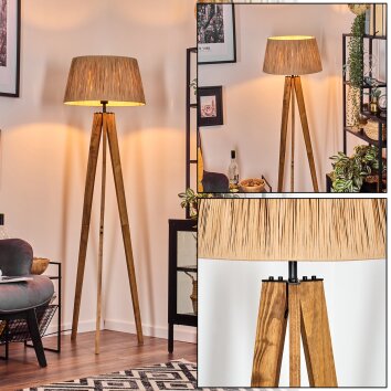 Granja lampa stojąca kolory naturalne, czarny, 1-punktowy