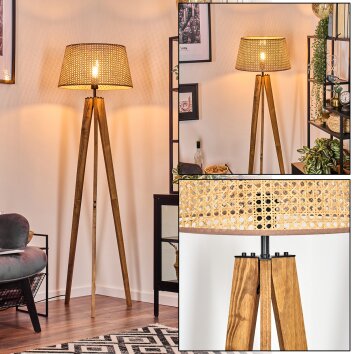 Barcos lampa stojąca kolory naturalne, czarny, 1-punktowy