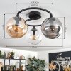 Gastor lampa sufitowa, kula świetlna 37 cm bursztynowy, przezroczysty, przydymiony, 3-punktowe