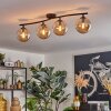 Gastor lampa sufitowa, kula świetlna bursztynowy, 4-punktowe