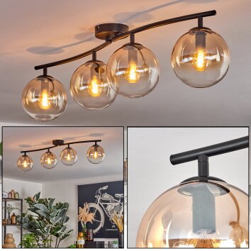 Gastor lampa sufitowa, kula świetlna bursztynowy, przezroczysty, 4-punktowe