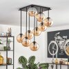 Gastor lampa sufitowa, kula świetlna bursztynowy, 9-punktowe