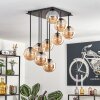 Gastor lampa sufitowa, kula świetlna bursztynowy, 9-punktowe
