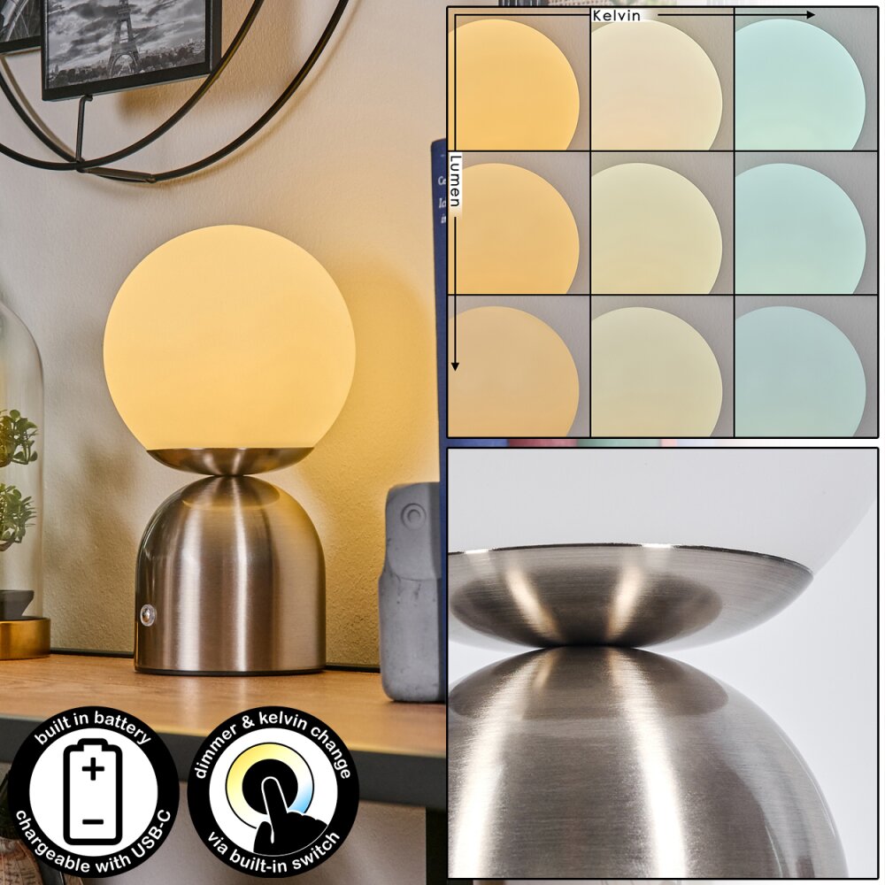 Ulvsbyn Lampa stołowa LED Nikiel matowy, 1-punktowy main product photo