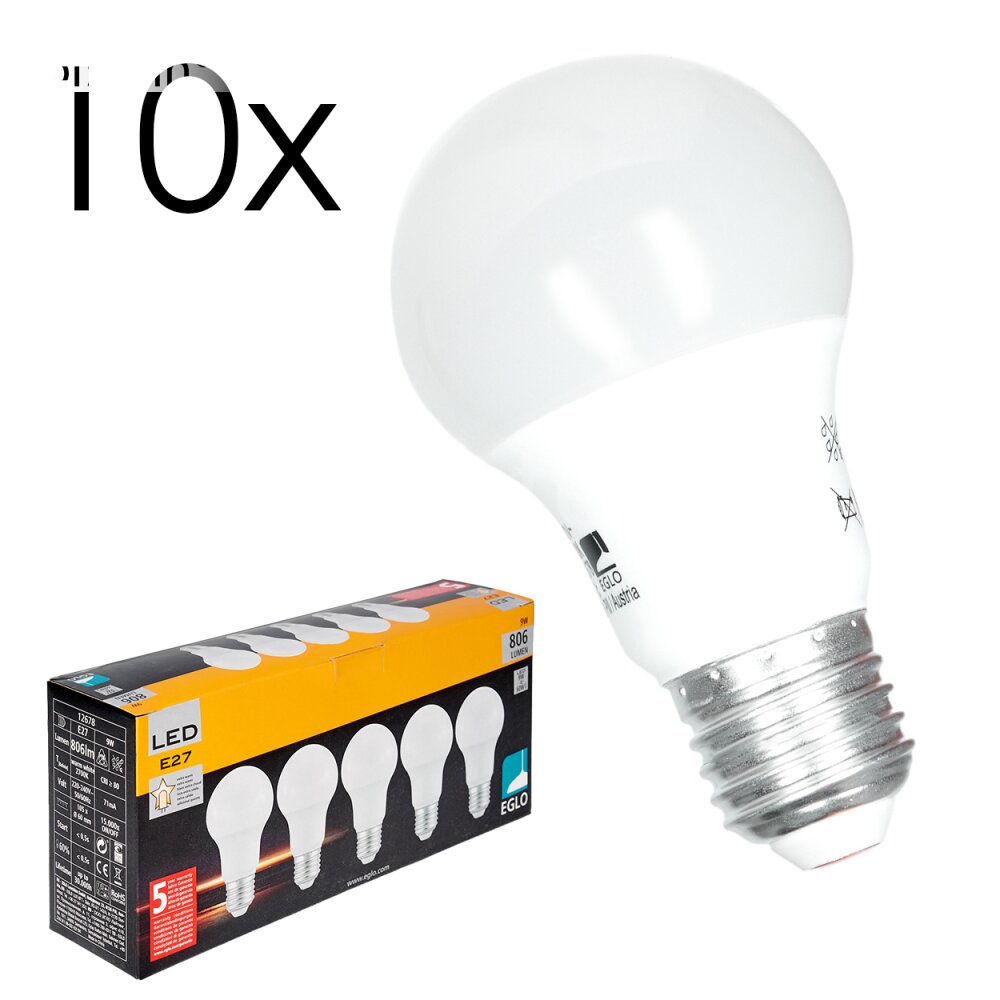 E27 LED 9 Watt ciepły biały 806 Lumen main product photo
