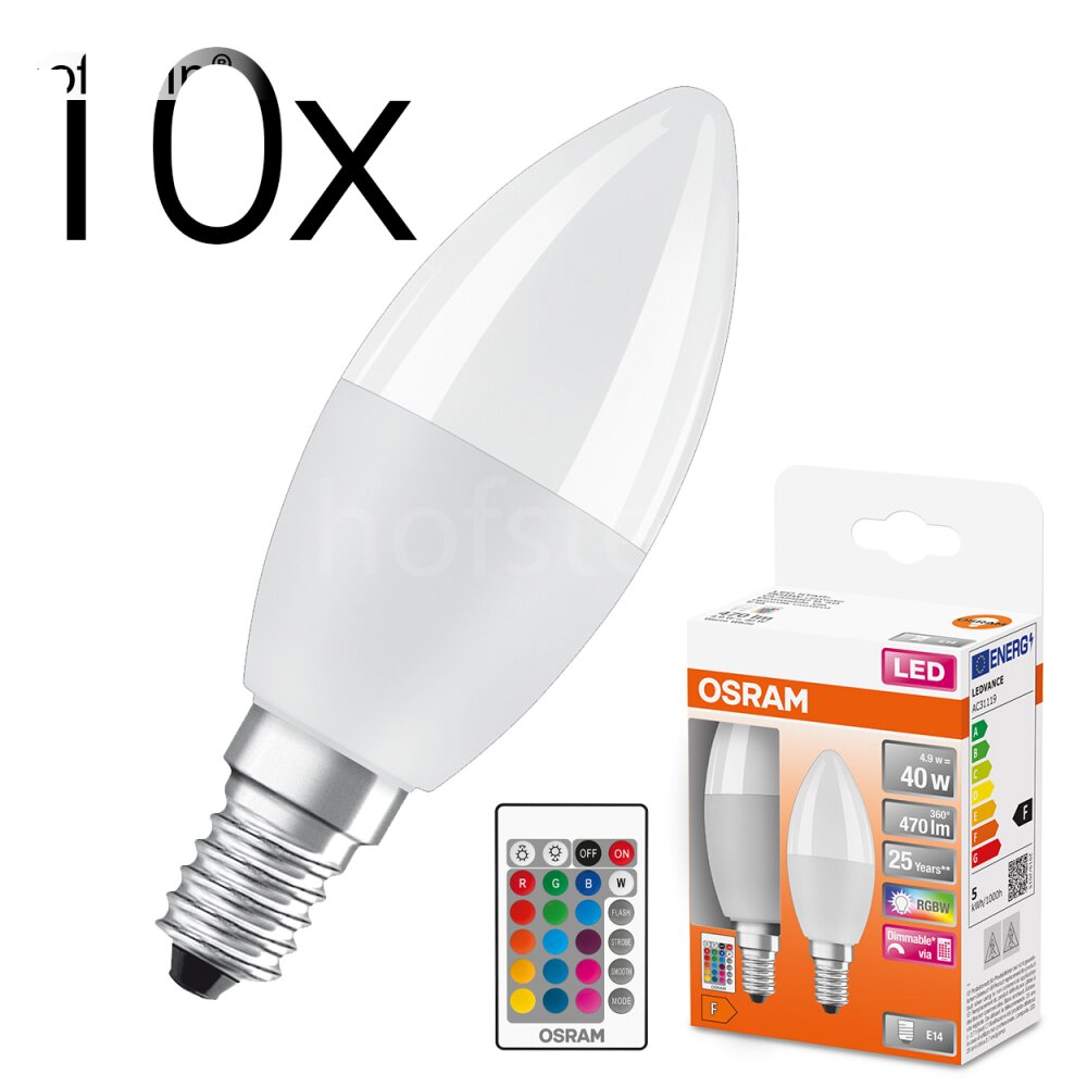 E14 LED 4.9 Watt ciepły biały przyciemnione 470 Lumen main product photo