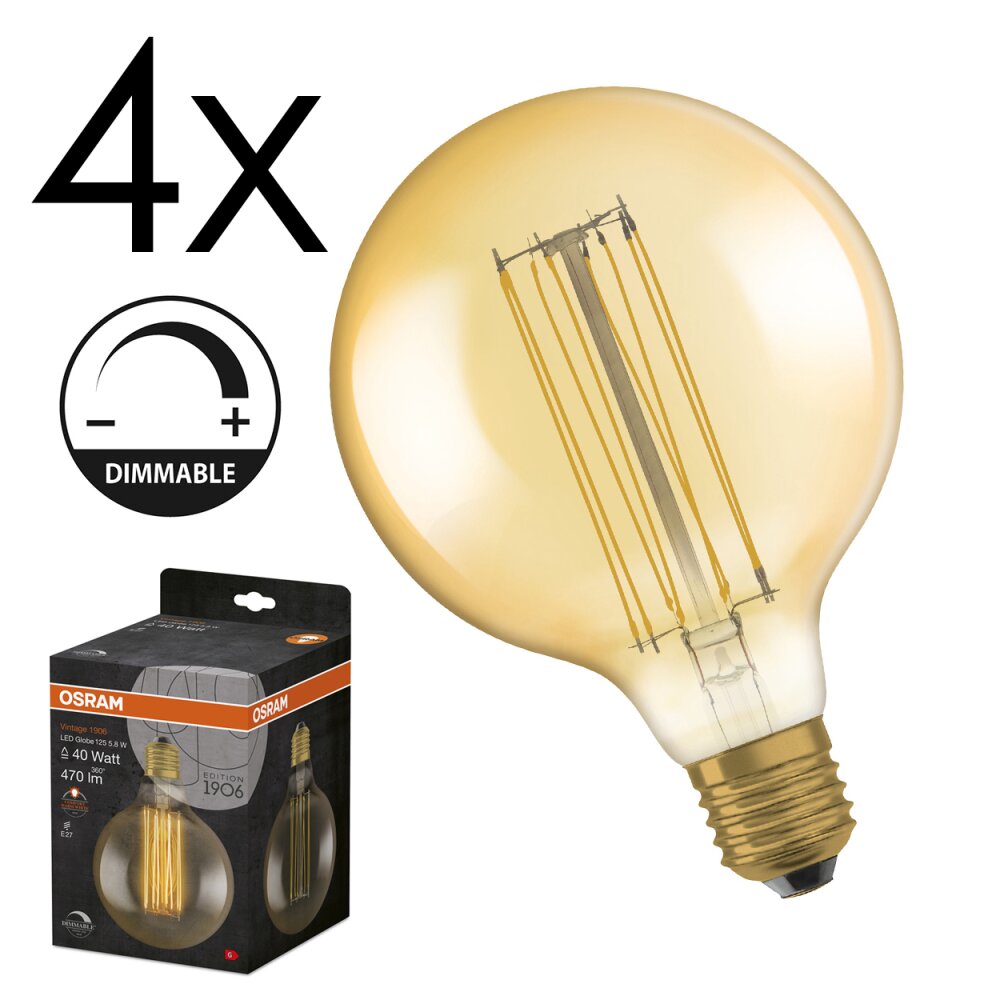 E27 LED 5.8 Watt ciepły biały przyciemnione 470 Lumen main product photo
