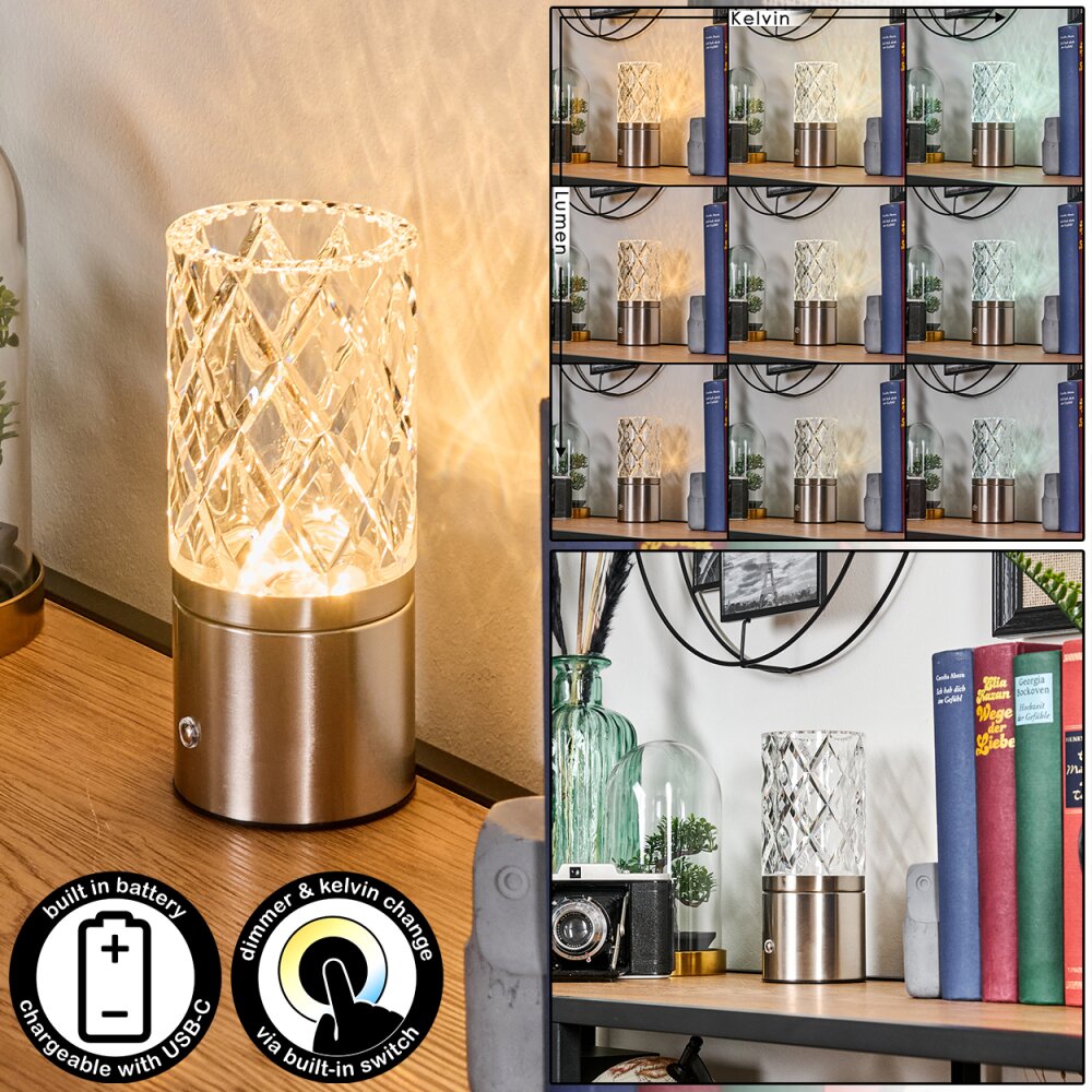 Lauter Lampa stołowa LED Nikiel matowy, 1-punktowy main product photo