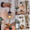 Koyoto Kula świetlna, Lampa ścienna 24 cm Ecru, Czarny, 1-punktowy