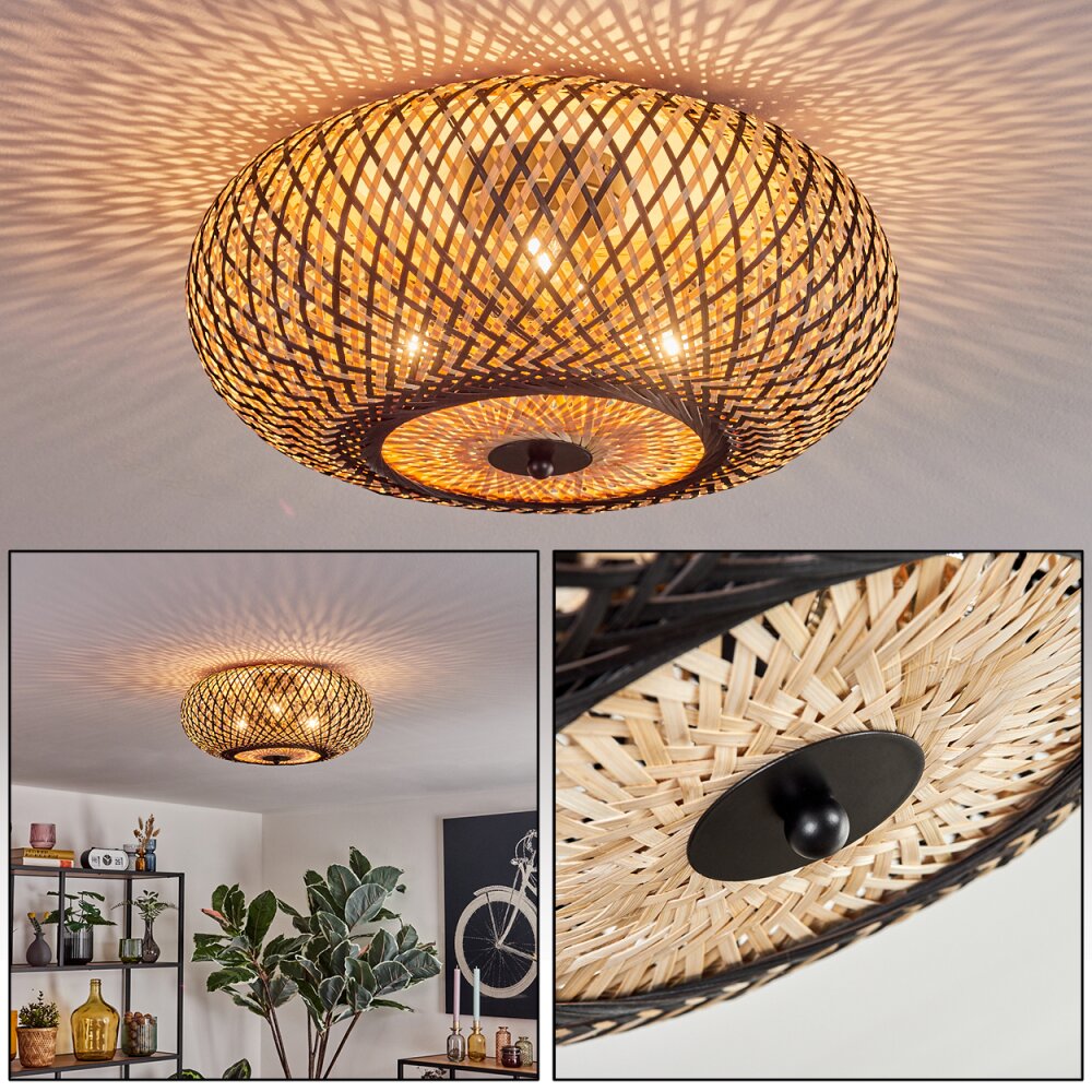 Bauro Lampa sufitowa 40 cm Czarny, 3-punktowe main product photo