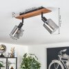 Aggebu lampa sufitowa kolory naturalne, czarny, 2-punktowe