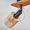 Aggebu lampa sufitowa kolory naturalne, czarny, 2-punktowe