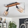 Aggebu lampa sufitowa kolory naturalne, czarny, 2-punktowe