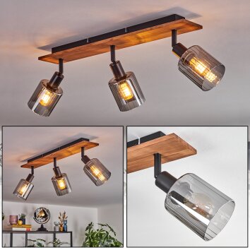 Aggebu lampa sufitowa kolory naturalne, czarny, 3-punktowe
