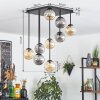 Chehalis Lampa sufitowa, Kula świetlna W kolorze bursztynu, Przydymiony, 9-punktowe