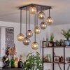 Chehalis Lampa sufitowa, Kula świetlna W kolorze bursztynu, Przydymiony, 9-punktowe