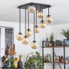 Chehalis lampa sufitowa, kula świetlna bursztynowy, 9-punktowe